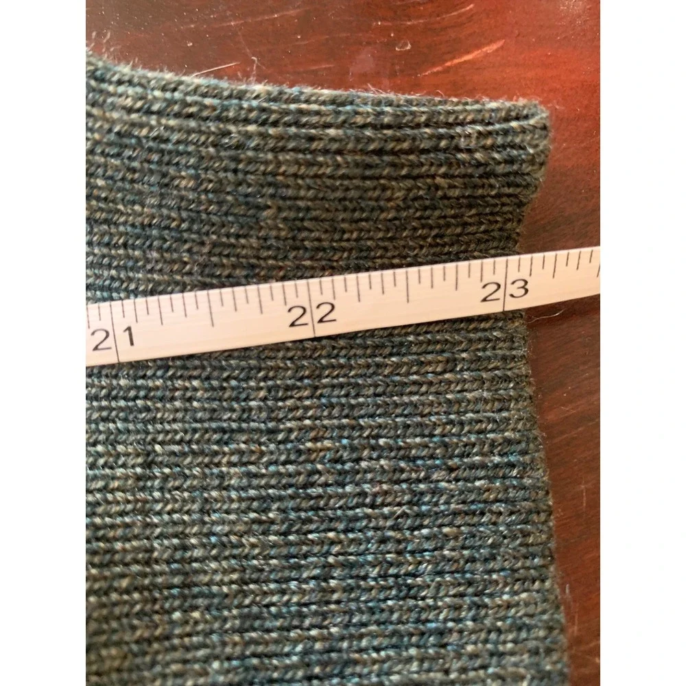 Vintage Viyella Mens Merino Wool Crewneck Sweater Heather Forest Green Large